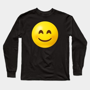 A smiling face emoji with smiling eyes Long Sleeve T-Shirt